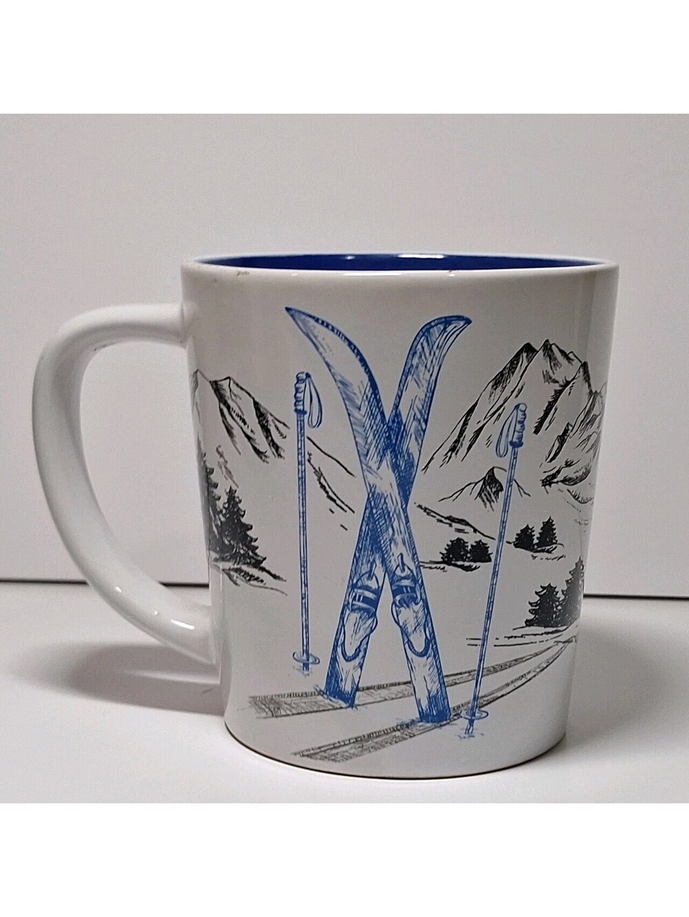 Tim Hortons 2018 Blue Hockey Net Mountains Scene Coffee/Tea Mug
